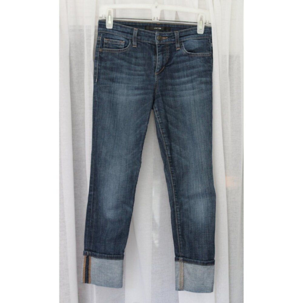 Joe’s Roll Up Ankle Skinny Jeans – Blue Stretch W26